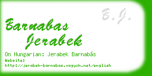 barnabas jerabek business card